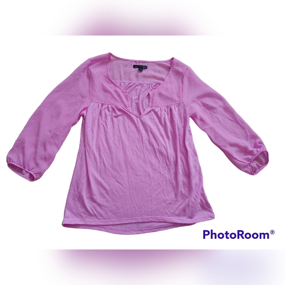 American Eagle Pinkish Purple Blouse, Size S